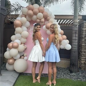 Elegant Blue Spaghetti Strap Dress